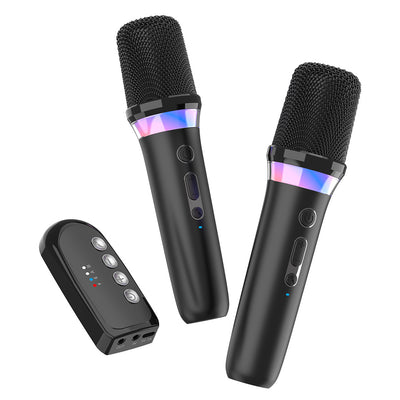 Portable Wireless Karaoke Companion Dynamic Microphone DBL DS-K2 DSP Mixer System Bluetooth 5.3 RGB Colorful Light Type-C 3.5mm Aux Amplifier Host