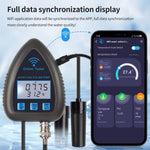 Tuya WiFi Bluetooth 5 in 1 Water Quality Monitor PH EC SALT SG Temperature Multi Function Water Analyzer APP Control for Aquarium Aquaculture Hydroponics Swimming Pool