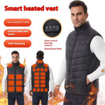 LinkMejor 4 Control 27 Zone Heating Vest Men Women Electric Constant Temperature Control Winter Warm Heated Sleeveless Jacket (Not Included The Power Bank)