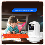 2 in 1 Smoke Detector Security Camera 1080P PTZ Wireless Dual Band WiFi Indoor Surveillance Cam Night Vision Two-Way Audio AI Motion Tracking Auto Alarm Smart Home Surveillance Camera