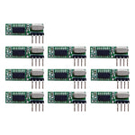 LinkMejor 433Mhz RF Transmitter and Receiver Superheterodyne ASK 433 Mhz Module with Antenna for ArduinoUno Wireless Diy Kits