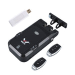 LinkMejor 026 Home Invisible Remote Control Security Door Lock Graffiti Smart Electronic Lock No Hole Design Dual System Dual Motor