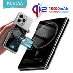 LinkMejor KL-YD89 20W 38.7Wh 10000mAh Qi2 Magnetic Wireless Power Bank with Smart Digital Display External Battery Power Supply with 1 Input & 2 Outputs Fast Charging for iPhone 17 17Pro Max 16 15 14 for Huawei Mate Xts for Xiaomi 17pro for OPPO
