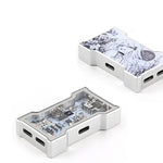 LinkMejor LITTLE USB-C Gaming LinkMejor 5-Port Multiport Adapter with RGB Lighting Transparent CNC Aluminum Frame Glass Cover