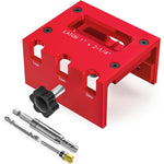 Door Latch Mortise Tool for Router 1" x 2-1/4" Door Latch Jig Clamp Aluminum Alloy Template Kit Fits 1-3/8" & 1-3/4" Thick Wooden Doors Latch Installation Kit