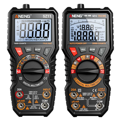 LinkMejor SZ11 SZ12 Pro Digital Multimeter 20000 Counts True RMS AC DC Voltage Current Resistance Capacitance Frequency Temperature Tester NCV Live Wire Detection Backlit LCD Auto Shutdown