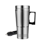 12V/24V Car Electric Heating Mug Water Heater Thermos Stainless Steel Heating Kettle Electric Cup Heating Water Cup Car Water Heater Insulation Cup
