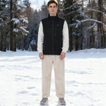 LinkMejor 9 Zones Heating Vest for Men USB Charging Thermal Electric Heated Sleeveless Stand Collar Coat Washable