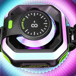 HK-5 Pro Semiconductor Phone Cooler Magnetic/Clip On AI Smart 3 Speed Cooling Real Time Temp Display RGB Light Gaming Radiator