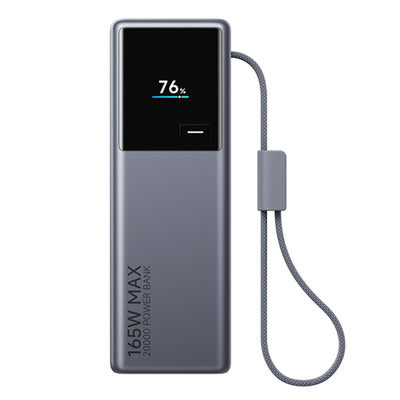 Xiaomi 165W 70.56Wh 20000mAh Digital Display Power Bank Come with Type-C Cable External Battery Power Supply with 2 Inputs & 3 Outputs Support QC2.0/3.0/3.5 PD2.0/3.0/PPS BC1.2 AFC SCP FCP Apple2.4 Fast Charging for iPhone 17 17 Pro 16 Pro Max