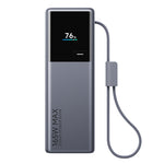 Xiaomi 165W 70.56Wh 20000mAh Digital Display Power Bank Come with Type-C Cable External Battery Power Supply with 2 Inputs & 3 Outputs Support QC2.0/3.0/3.5 PD2.0/3.0/PPS BC1.2 AFC SCP FCP Apple2.4 Fast Charging for iPhone 17 17 Pro 16 Pro Max