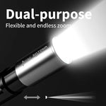 LinkMejor W7000 500 Lumens Rechargeable LED Flashlight with COB Side Light 4 Lights Modes Type-C Charging Waterproof Torch for Camping Hiking Emergency