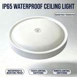 Elfeland 16cm Rechargeable Ceiling Light Wireless RGBW Bathroom Light with 16 Colors IP65 Water Resistant 10000mAh Battery Remote & Touch Control Magnetic Mount