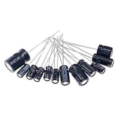 Electrolytic Capacitor Assortment Kit 12 Values 0.22μF to 470μF 120 Pcs Radial Lead 16V-50V 105°C for Electronic Projects and Repairs High Stability Low Leakage