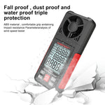LinkMejor HT605 Digital Anemometer Portable Wind Speed Meter Windmeter LCD Backlight Display Temperature Humidity Meter