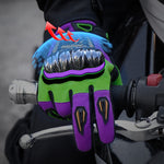 OnesAgain MG45P Winter Motorcycle Gloves Waterproof Anti-Slip Touchscreen Carbon Fiber Protective Riding Gear Purple Black
