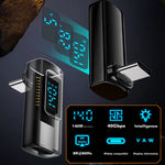 90 Degree USB-C Adapter Right Angle U Shape USB4 Type-C Adapter 40Gbps with LED Display PD 140W 8K Extender for Thunderbolt 3/4