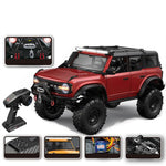 HB Toys RTR R1001/2/3 Upgraded Version 1/10 2.4G 4WD RC Car with Winch Differential Lock Full Proportional Rock Crawler LED Light 2 Speed Off-Road Climbing Truck Vehicles Models Toys