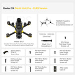 LinkMejor Master 3X Modular 171mm 4S F4 FPV Racing Drone PNP BNF with O4 Pro / Power Version Optional
