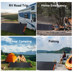 Blackview Oscal Powermax 3600 SE PM3600SE Rugged Power Station+3*PM200 Pro Solar Panel Kit 3600W 14 Versatile Outlets with 14 Outlets LiFePO4 Cells  6 * LED Light Modes for Camping House Travelling