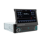 7 Inch Single Din Retractable Touchscreen Car Stereo Bluetooth 5.1 MP5 Player Mirror Link USB FM Radio Universal Multimedia Player