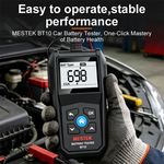 LinkMejor BT10 Car Battery Tester 6V 12V 24V LCD Digital Battery Analyzer 2-220A 100-2000 CCA SOH SOC Internal Resistance Test Tool