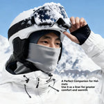 LinkMejor Winter Colorblock Cycling Headgear Balaclava Warm Windproof Outdoor Sports Coldproof Full Face Mask Hat Headwear for Riding Skiing Fishing Camping