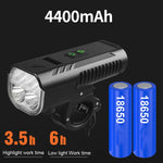 LinkMejor 3 in 1 Bike Headlight 1000Lm Brightness 4400mAh High Capacity Power Bank 8 Light Modes Waterproof Bicycle Front Light with 130db Horn for Night Cycling