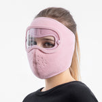 LinkMejor Fall Winter Warm Cycling Full Face Mask Windproof Anti-dust Breathable Skiing Masks Shield Face Cover With HD Anti-fog Goggles for Men Women