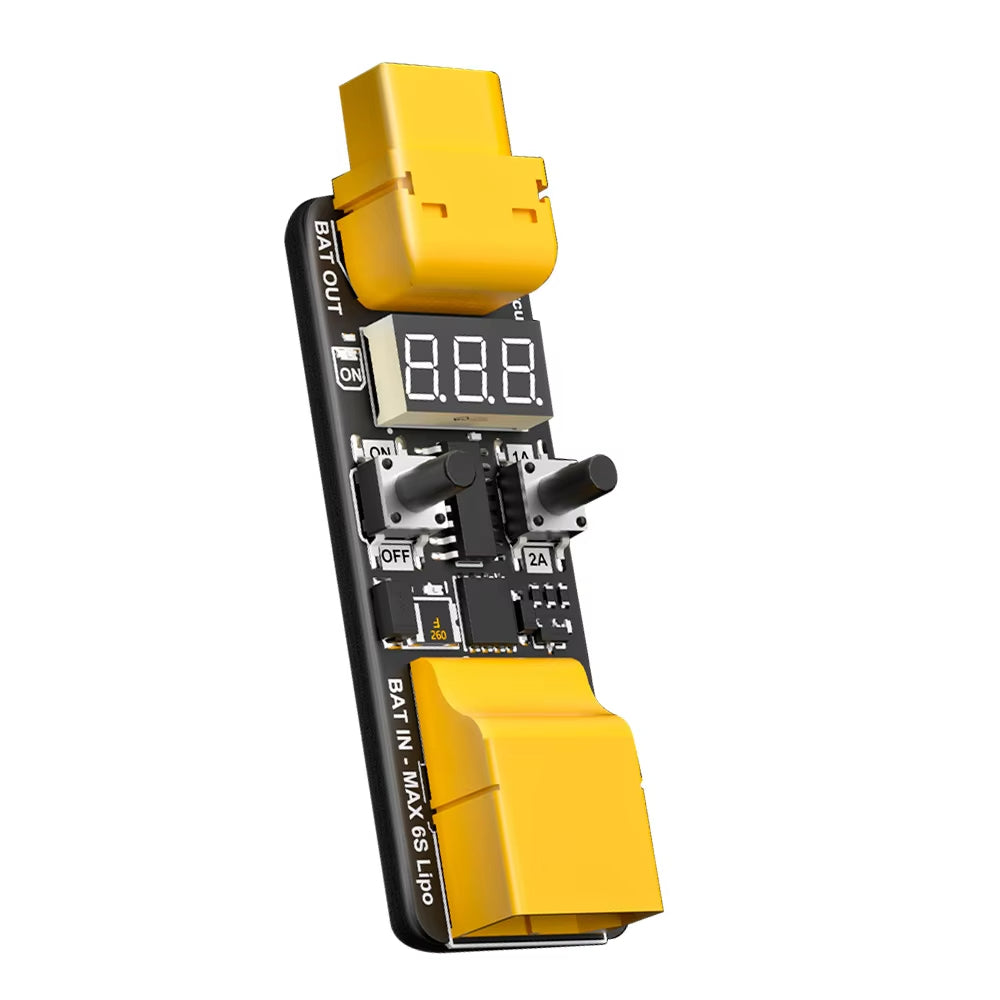 SpeedyBee Anti Short Circuit Module 4-6S 1A/2A Two Level Current Limiting Digital Display Short-Circuit Protection Tool For Flight Stack