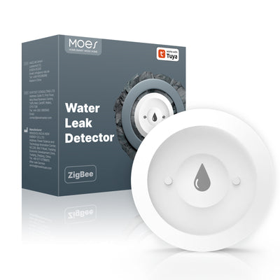 MOES Tuya ZigBee3.0 Water Leak Sensor Smart Flood Detector APP Alerts Remote Monitoring for Home Pipe Protection Smart Life APP