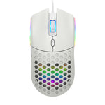 LinkMejor S500 Wired Gaming Mouse Hollow Design 6400DPI RGB Backlight 6-Keys Ergonomics PC Office Computer Gamer Mice