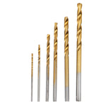 60PCS 1mm/1.5mm/ 2mm/2.5mm/3mm/3.5mm Titanium-Coated High-Speed Steel Twist Drill Bit Set Diverse Sizes Precision Crafted Drilling Tool