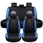 5 Seats Universal Car Seat Covers Deluxe PU Leather Seat Cushion Full Set Cover