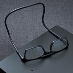 Magnetic Neck-hanging Foldable Reading Glasses, Anti-Blue Light High-definition Reading Glasses, Ultra-light Portable Hyperopia Glasses
