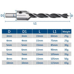 7PCS 3mm-10mm HSS Countersink Drill Bit Set Reamer Woodworking Chamfer Drill Counterbore Pliot Hole Cutter Screw Hole Drill