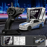 LinkMejor D43-01Q RTR 1/64 2.4G 4WD Mini Drift RC Car Sports Alloy Body Shell LED Light High Speed On-Road Micro Racing Remote Control Vehicles Models Desktop Ornaments Toys