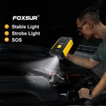 LinkMejor Multi-function 2 In 1 Car Jump Starter Air Pump Portable Air Compressor Auto Tire Inflator Emergency Power Supply with LED Emergency Light