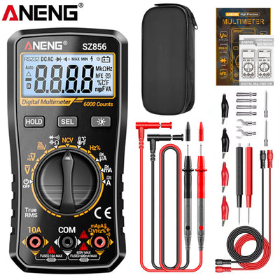 LinkMejor SZ855 SZ856 Digital Multimeter High-Precision True RMS AC/DC Voltage Current Temperature NCV Non-Contact Voltmeter Ammeter DIY Tester Tool