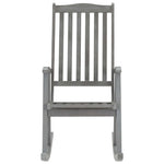 Rocking Chair with Cushions Gray Solid Acacia Wood
