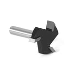 LinkMejor 1/4 Inch 6mm Shank 3 Flutes CNC Spoilboard Surfacing Router Bit Slab Flattening Router Bit Milling Cutter With Adapter 1"/25.4mm Cutting Diameter