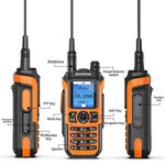 LinkMejor UV-21 Pro V3 High Power Multi-Band Handheld Walkie Talkie with bluetooth APP Programming NOAA Weather Alerts 1000 Channels USB-C Charging AM/FM Two Way Radio with Flashlight Function