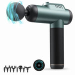 LinkMejor A1-8D Massage Guns Deep Tissue Percussion Muscle Massager 6 Gear Adjustable Type-C Rechargeable Power Display with 8 Heads