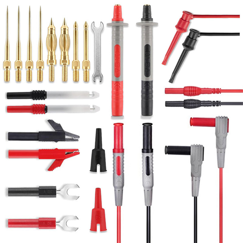 8018plus Multimeter Test Leads Kit Gold Plated Interchangeable Probe Heads Electrical Alligator Clips Multimeter Accessories