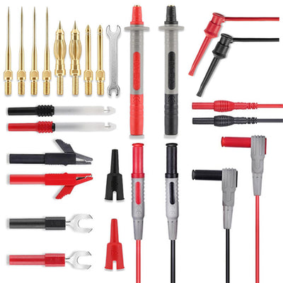 8018plus Multimeter Test Leads Kit Gold Plated Interchangeable Probe Heads Electrical Alligator Clips Multimeter Accessories