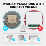 LinkMejor Tuya WiFi Intelligent Switch Module Mini Home Switch APP Timer Voice Control Work with Alexa Google Assistant