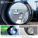 LinkMejor 2PCS Adjustable Car Mirror Blind Spot Mirror Auxiliary  Mirror HD 360° Wide Angle Crew Suction Cup