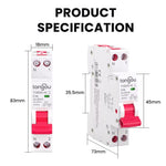 LinkMejor 16A/40A RCBO Residual Current Circuit Breaker 1P+N Type-B/C Curve 30mA Leakage Overload Protection Short Circuit Protection