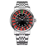 LinkMejor Stylish Dial Design Men's Quartz Watch Waterproof Luminous Business Casual Wristwatch