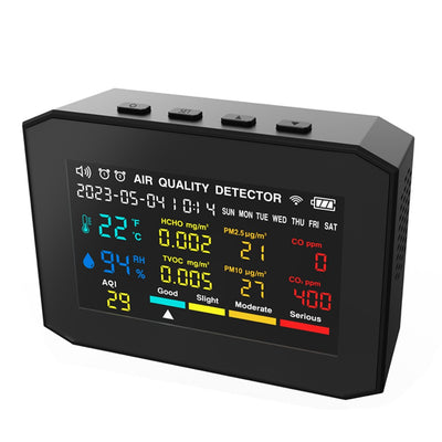 9in1 Portable Air Quality Meter PM2.5 PM10 CO CO2 TVOC HCHO AQI Temperature and Humidity Tester
